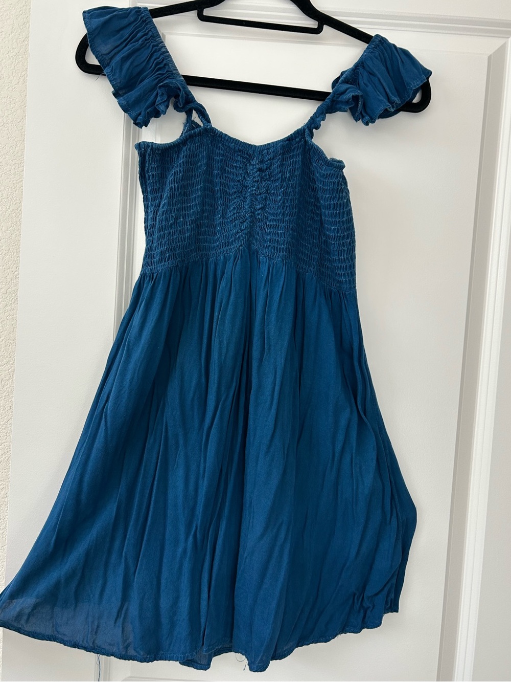 Francesca's Blue Smocked Cami Dress